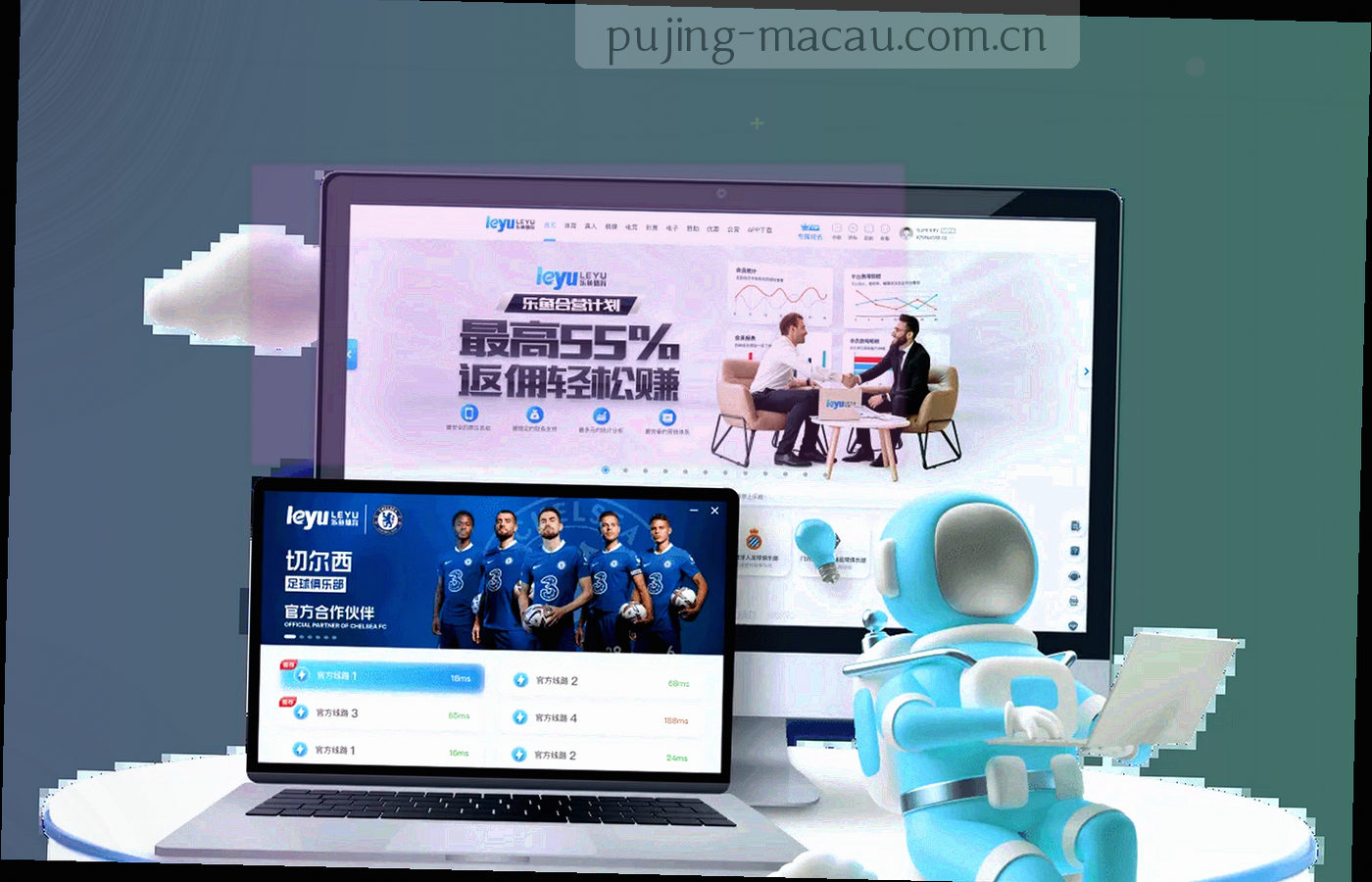 显示器与键盘的俯拍局部，桌面整洁，色调以米白与墨黑为主